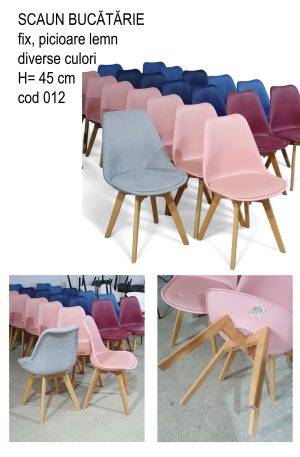 scaun compozit colorat bucatarii cofetarii,cu picioare din lemn masiv