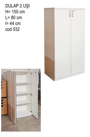 Dulap doua usi alb
