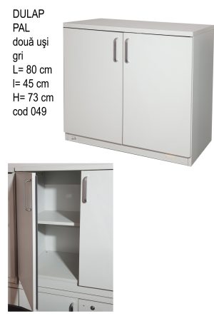 Dulap cu doua usi alb gri