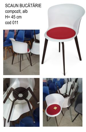Scaun bucatarie compoziot alb