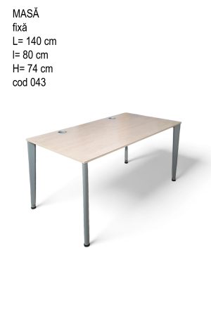 Masă fixă tip birou - blat bej